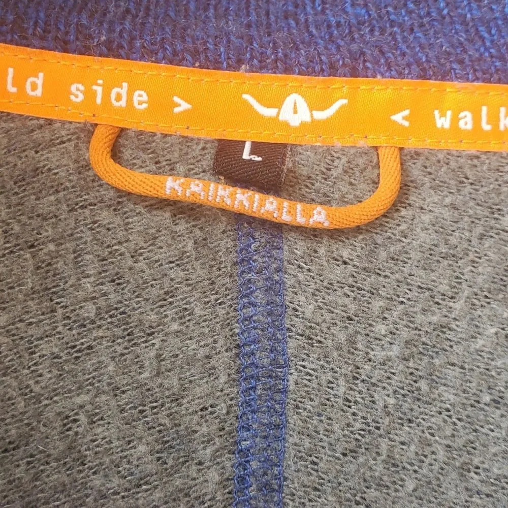 Mens Blue Kaikkialla Wool Zip up Jacket